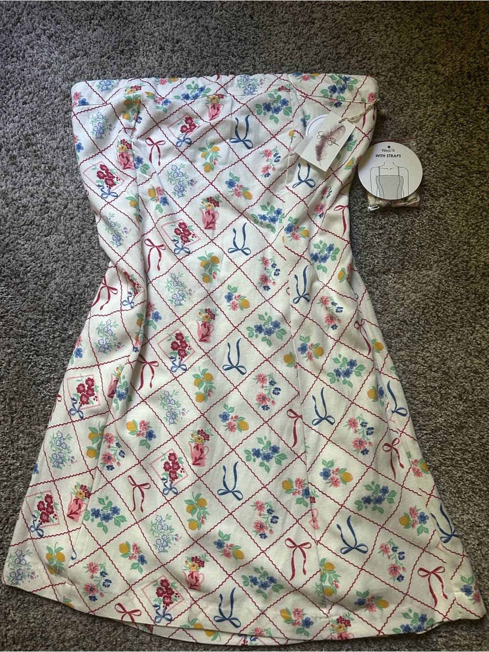 Jessica Simpson Coquette Cottagecore Linen Blend Dress NWT